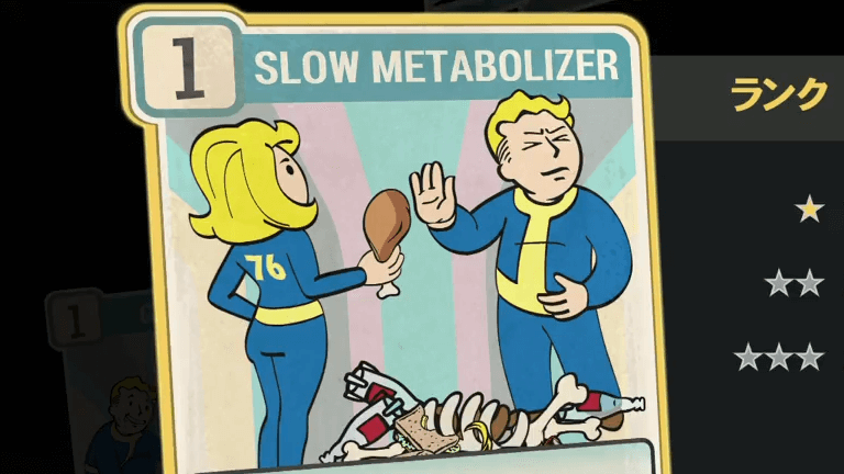 SLOW METABOLIZER のランク別効果について【Fallout76】